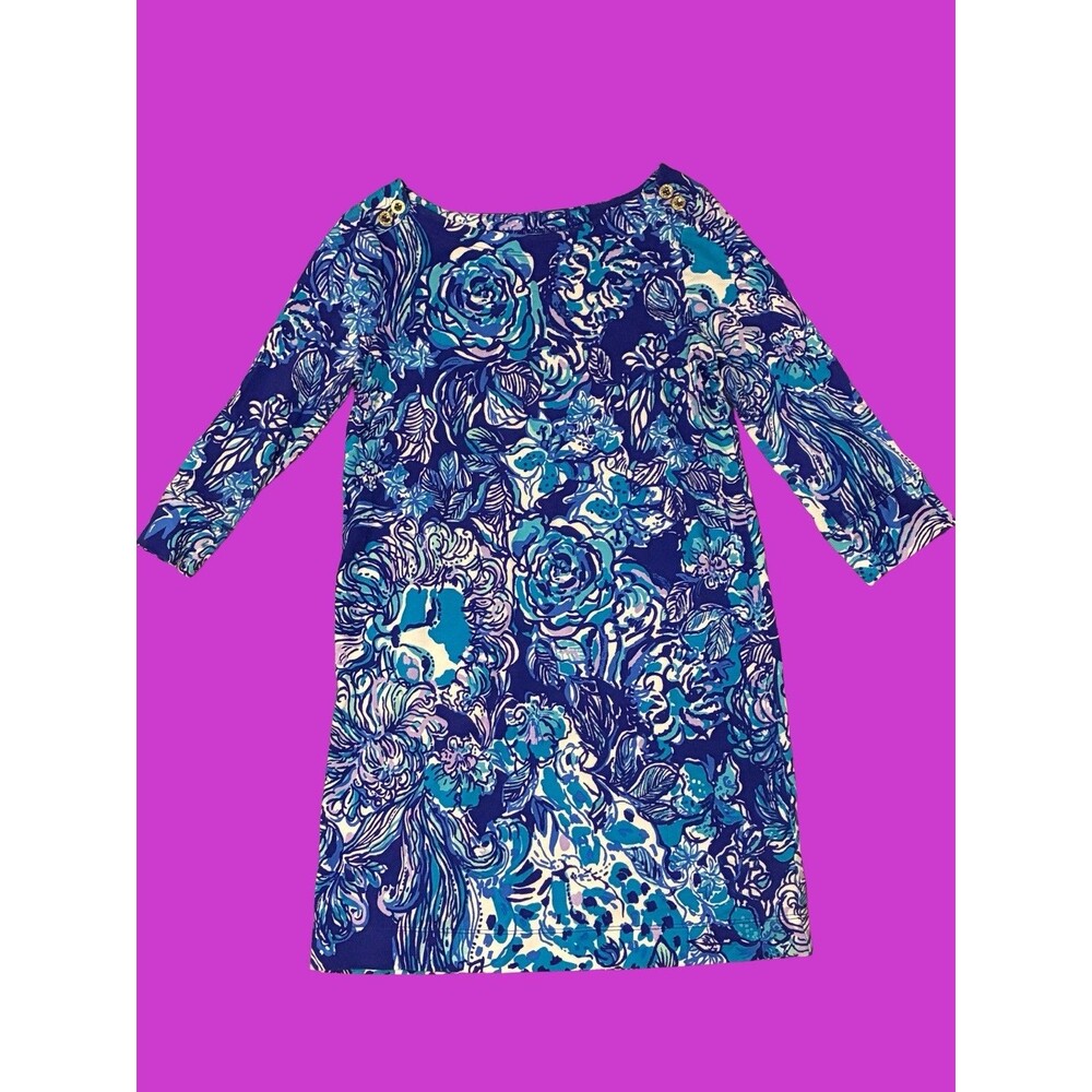 Lilly Pulitzer Girls Blue Dress Size 6-7